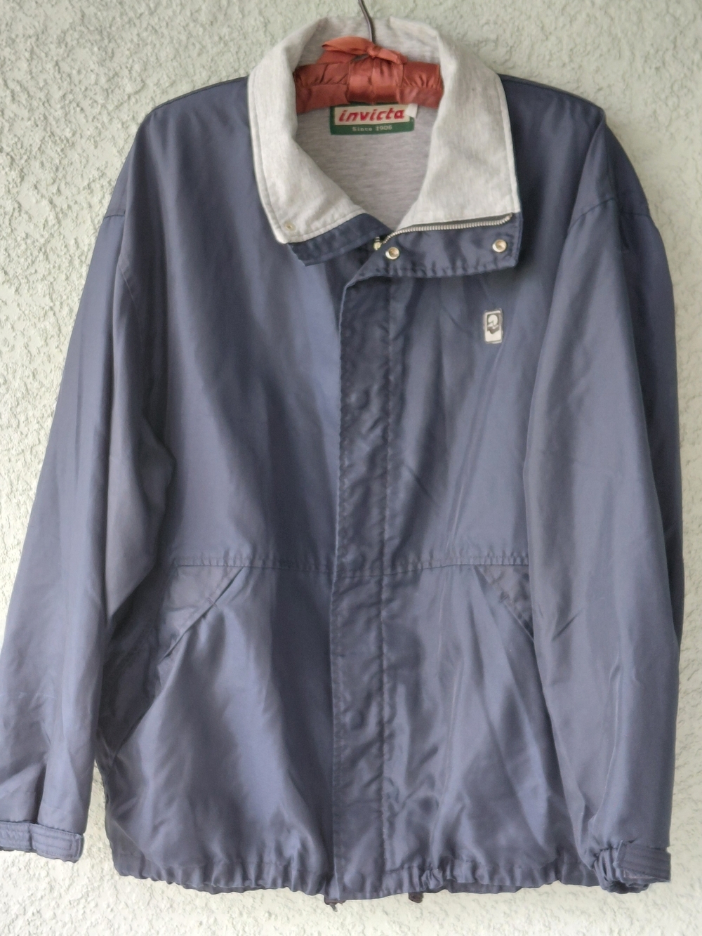 Vintage Invicta Since 1906 Blue Nylon Full Zip Windbreaker Jacket Mens Medium - Picture 3 of 14